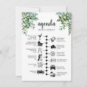 Wedding Weekend Greenerity Guest Agenda Hinweiskarte