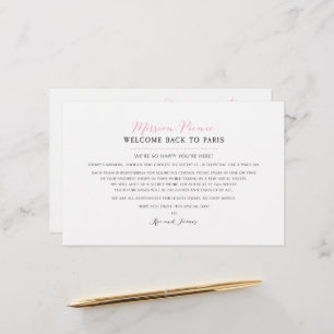 Wedding Weekend Paris Event Map - CUSTOM for Kea