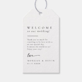 Wedding Welcome Favor Gift Tag Geschenkanhänger