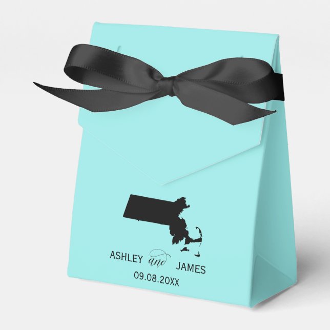 Wedding Welcome Massachusetts Gefallen Box Staat K Geschenkschachtel (Vorderseite)