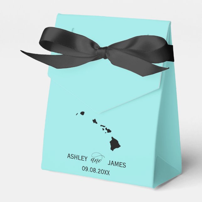 Wedding Welcome to Hawaii Gefallen Box Staat Karte Geschenkschachtel (Vorderseite)