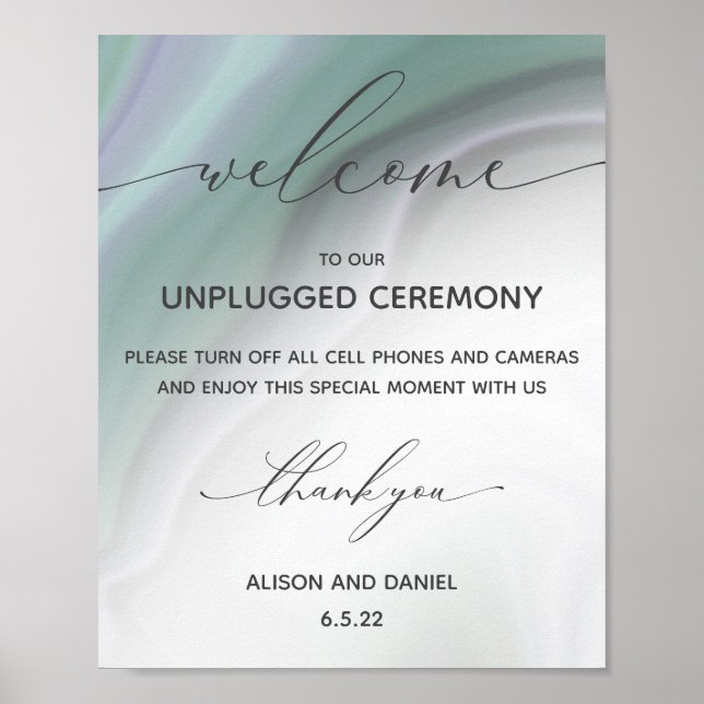 Wedding Welcome Unplugged Poster (Vorne)