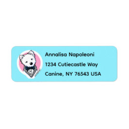 Wedding Westie Address Labels