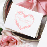 Wedding Wildflowers Heart Names and Date Gummistempel<br><div class="desc">Floral heart with branches and leaves. Boho and romantic style for your wedding. IMPORTANT NOTICE: This design is part of a collection and has other coordinated elements that you can find in my store. Sometimes it can be difficult to aesthealign and texts or initials on the designs, if so tell...</div>