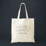 Wedding Willkommen Tragetasche<br><div class="desc">Fertigen Sie diese elegante Hochzeitswillkommens-Tasche mit Ihren Initialen,  Hochzeitsdatum und den Koordinaten Ihres Hochzeitsplatzes besonders an.</div>