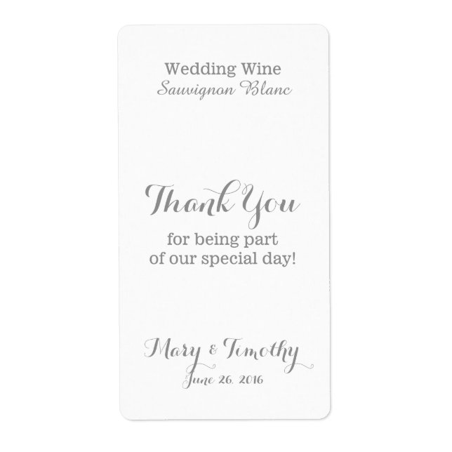 Wedding Wine Vielen Dank (Vorne)