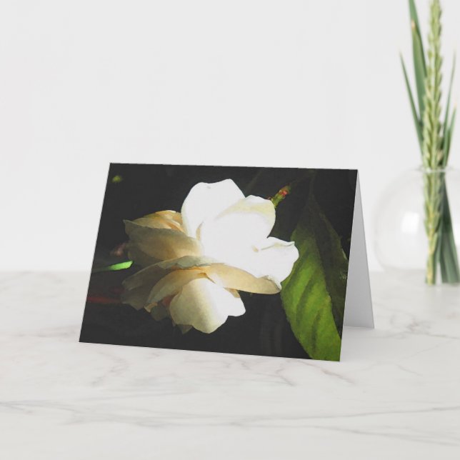 Wedding wohlriechende Elfenbeingardenia-Blüte Karte (Vorderseite)