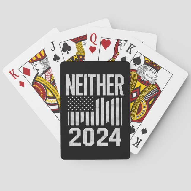 Weder 2024 noch bei den sonnigen politischen Wahle Spielkarten (Rückseite)