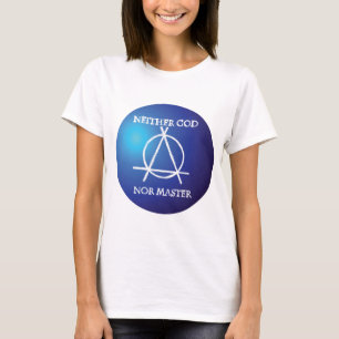 Weder Gott noch Master Anarchie-Symbol T-Shirt