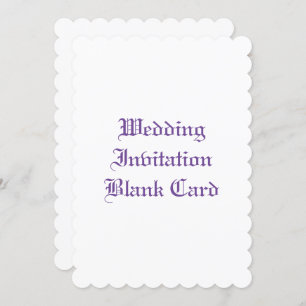 WEDERINVITATION BLANK CARD EINLADUNG