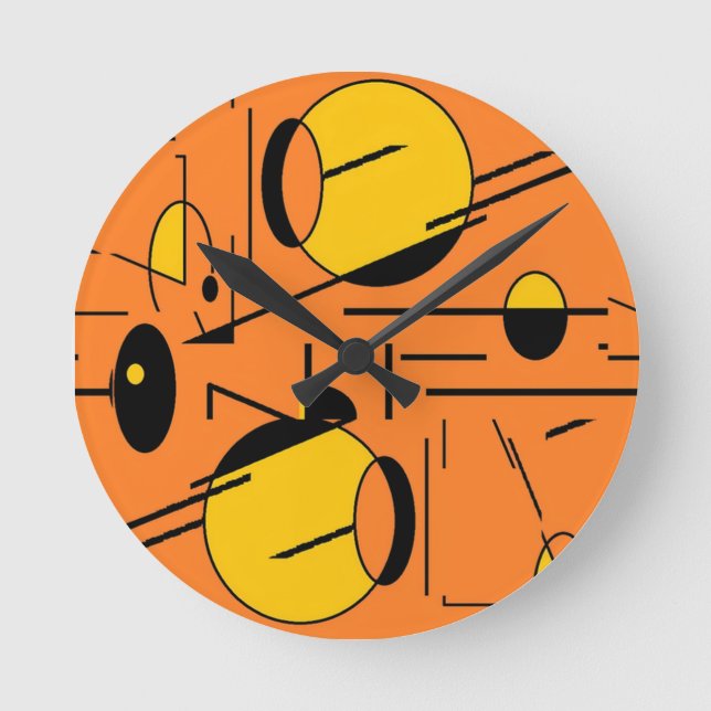 Wedge des Atommonsters - Ken Gage MCM Art Runde Wanduhr (Vorderseite)
