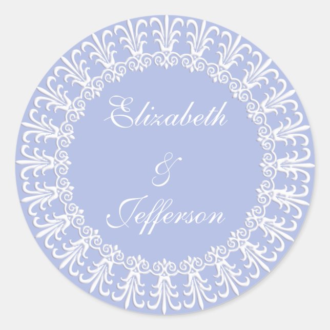 Wedgewood Blue 1 Wedgewood Umschlag Aufkleber / Au (Vorderseite)