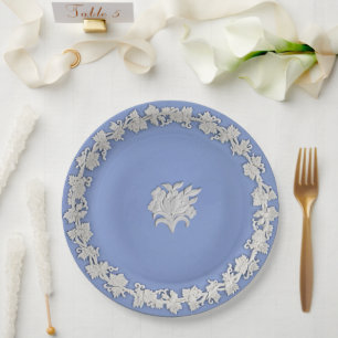 Wedgwood Style Blue Jasperware Look Polterabend Pappteller