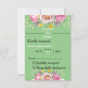 WEDING BELLS RSVP KARTE