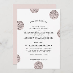 WEDING INVITE schick minimalistisch Mini Dot blass Einladung