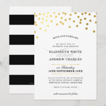 WEDING INVITE schicke moderne Goldfass-Flecken
