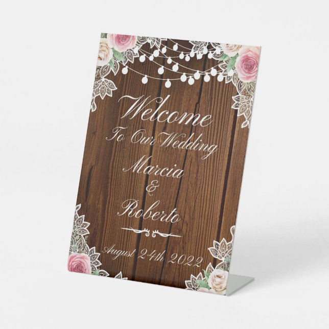 WEDING SIGN SOCKELSCHILD (Vorderseite)
