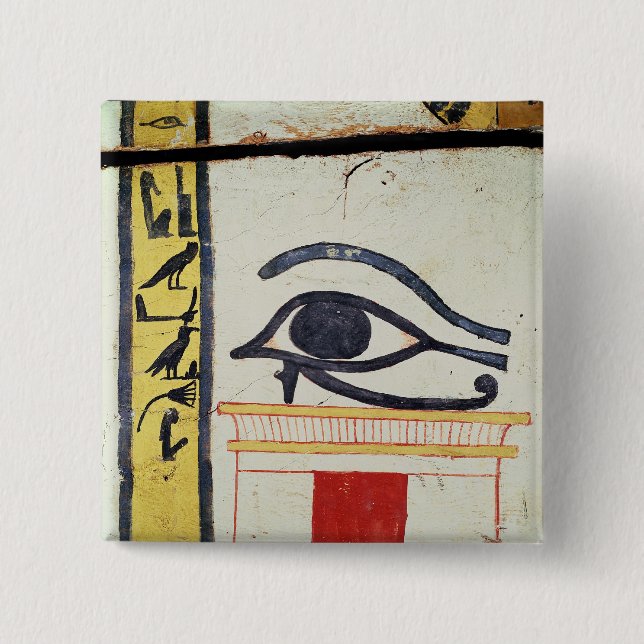 Wedjat Auge, Detail von der Sarkophagsabdeckung Button (Vorderseite)