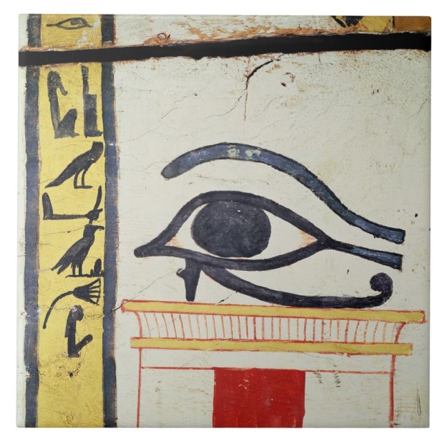Wedjat Auge, Detail von der Sarkophagsabdeckung Fliese (Vorderseite)