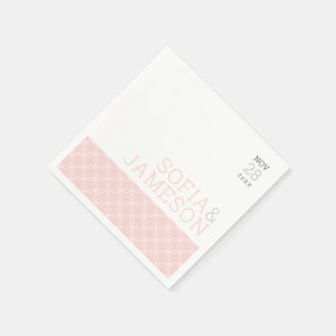 WEDTISCH Einfache moderne Art Rosa grau Serviette
