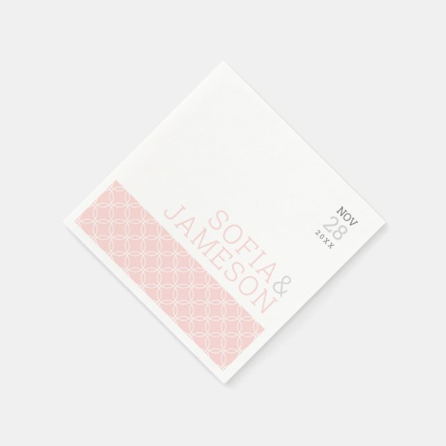 WEDTISCH Einfache moderne Art Rosa grau Serviette (Ecke)