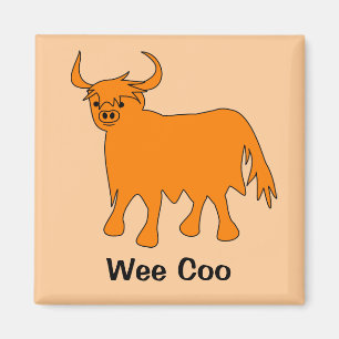 "Wee Coo" Scottish Highland Cow Kühlschrankmagnet