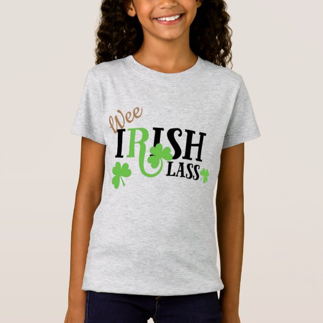 Wee Irish Lass Kids Design T-Shirt (Vorderseite)