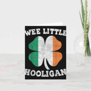 Wee Little Hooligan Funny St Patricks Day Teen Boy Karte
