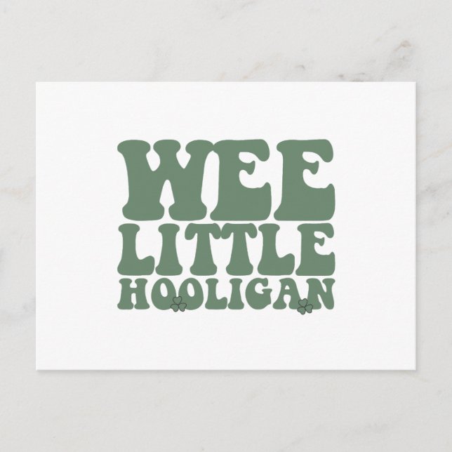 Wee Little Hooligan Kids St. Patrick's Day Postkarte (Vorderseite)