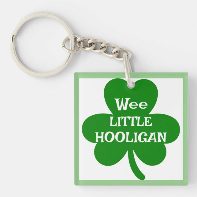 Wee Little Hooligan Kleeblatt Keyring Schlüsselanhänger (Vorderseite)