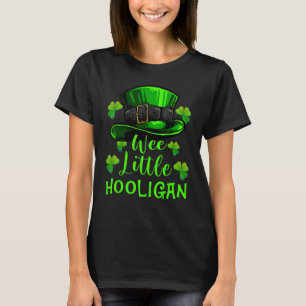 Wee Little Hooligan Kleeblatt Leprechaun St Patric T-Shirt