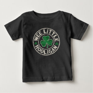 Wee Little Hooligan Kleeblatt St Patrick's Day Baby T-shirt
