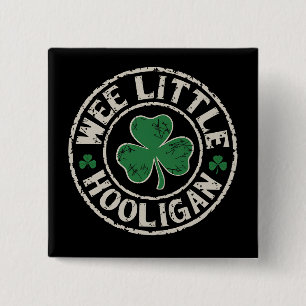 Wee Little Hooligan Kleeblatt St Patrick's Day Button