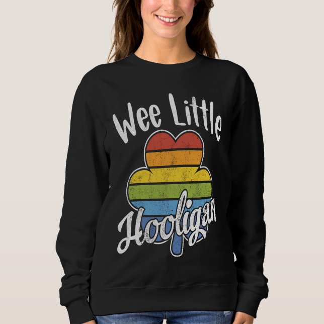 Wee Little Hooligan St Paddy's Striped C Patrick's Sweatshirt (Vorderseite)