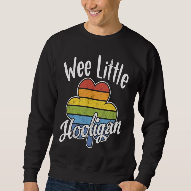 Wee Little Hooligan St Paddy's Striped C Patrick's Sweatshirt (Vorderseite)