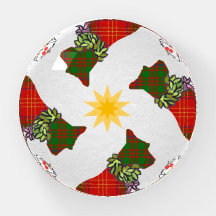 Wee Scottie Dogs Christmas Paperweight