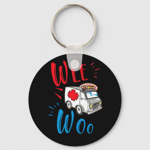 WEE WOO AMR. EMT AMR. Paramedic Ambulance Schlüsselanhänger