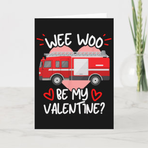 Wee Woo Sei Mein Valentins-Feuerwehrauto Feuerwehr Karte