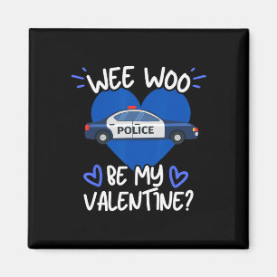 Wee Woo Sei Mein Valentins-Polizeiauto-Offizier Re Magnet