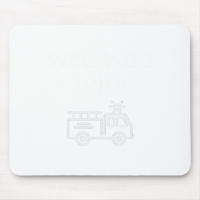 Wee Woo Wife Firefighter Suse Cute Minimalist Aest Mousepad (Vorne)