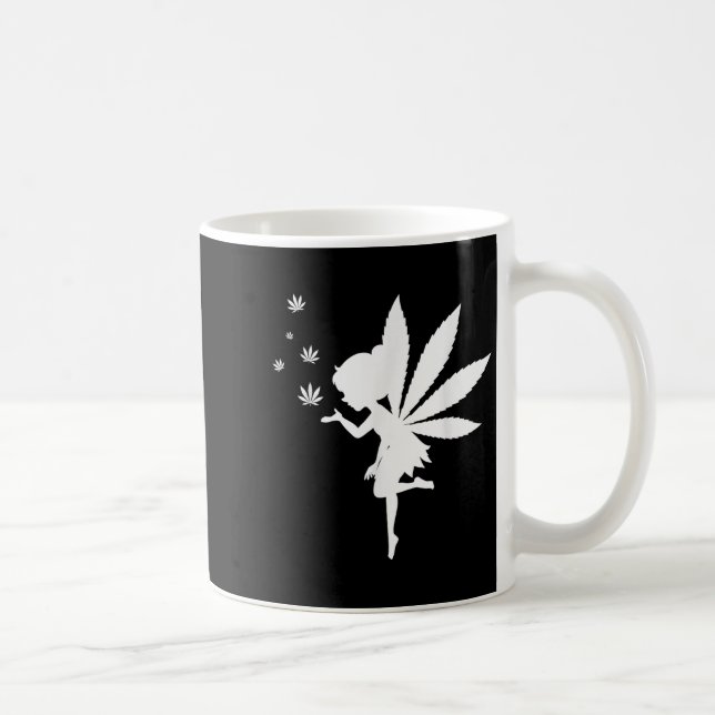 Weed Fairy Fantasy Leaf Stoner Pot Smoker Kaffeetasse (Rechts)