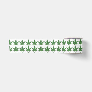 Weed Leaf Christmas Personalisiert Satinband