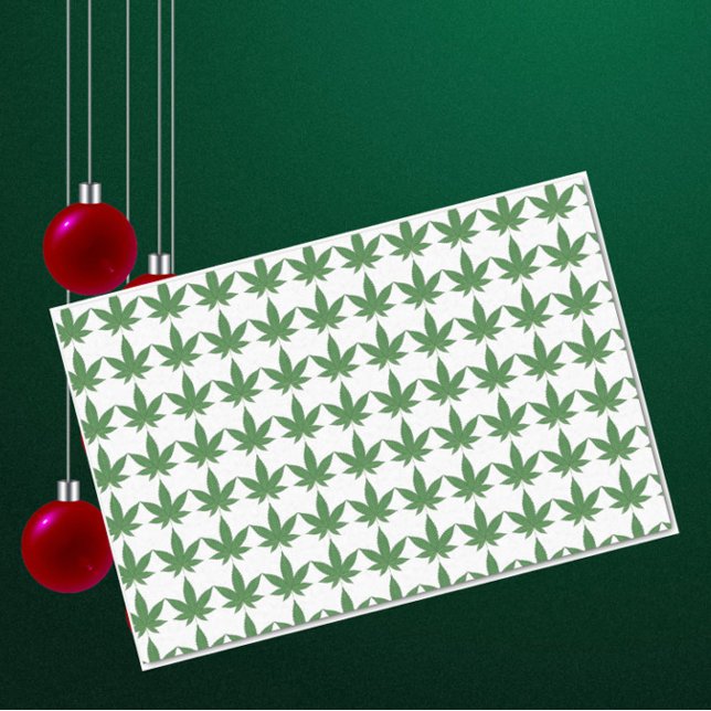 Weed Leaf Christmas Personalisiert Seidenpapier (Von Creator hochgeladen)