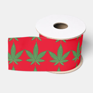 Weed Leaf Christmas Ripsband