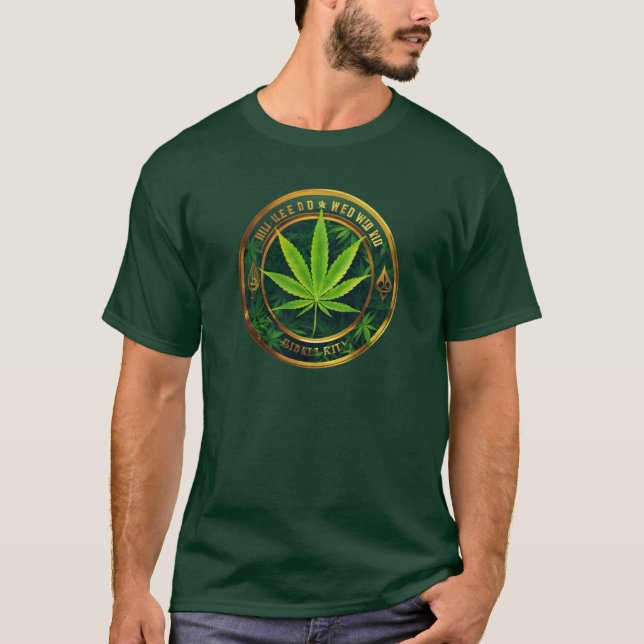 Weed Leaf Design T-Shirt (Vorderseite)