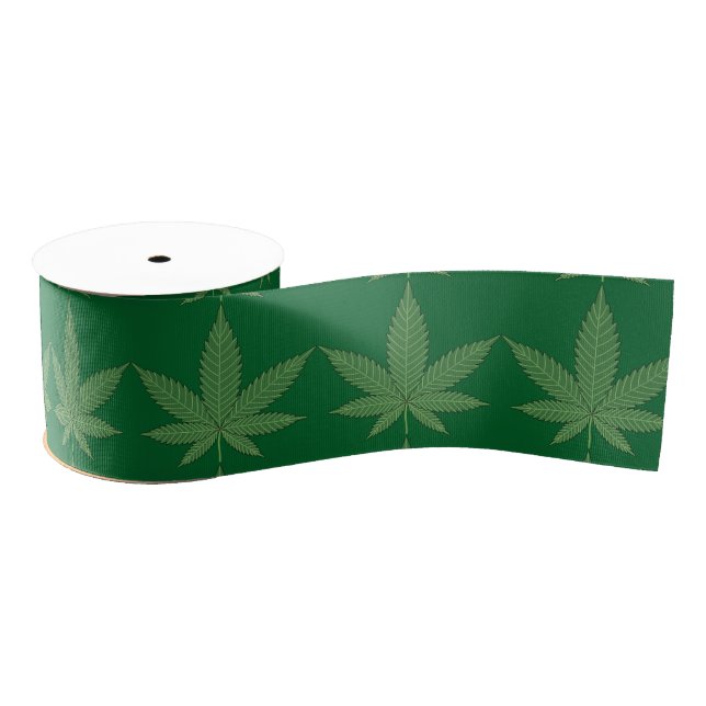 Weed Leaf Personalisiert Ripsband (Spule)