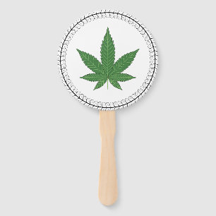 Weed Leaf Tree Swirl Trim Personalisiert Fächer