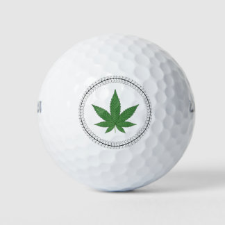 Weed Leaf Tree Swirl Trim Personalisiert Golfball