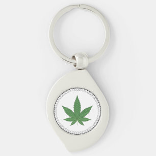 Weed Leaf Tree Swirl Trim Personalisiert Schlüsselanhänger