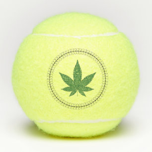 Weed Leaf Tree Swirl Trim Personalisiert Tennisbälle